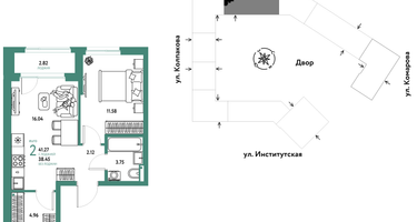 Студия, 41&nbsp;м²