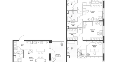 4-к. квартира, 168&nbsp;м²