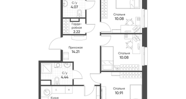 5-к. квартира, 95&nbsp;м²