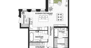 2-к. квартира, 90&nbsp;м²
