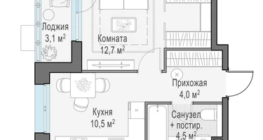 1-к. квартира, 32&nbsp;м²