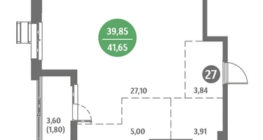 1-к. квартира, 41&nbsp;м²