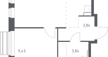 Студия, 32&nbsp;м²