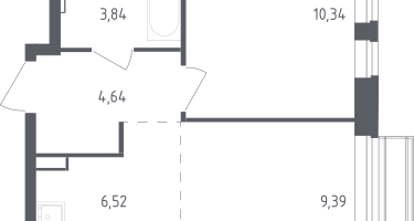 Студия, 34&nbsp;м²