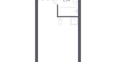 Студия, 22&nbsp;м²