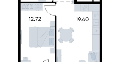 1-к. квартира, 40&nbsp;м²