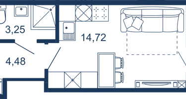 Студия, 23 м²