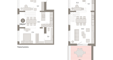 2-к. квартира, 174&nbsp;м²