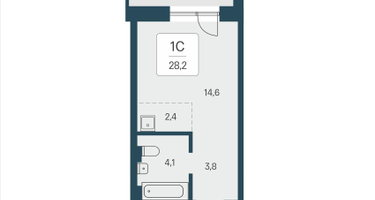 Студия, 28&nbsp;м²