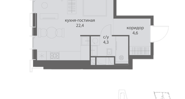 Студия, 31&nbsp;м²