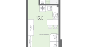 Студия, 21 м²