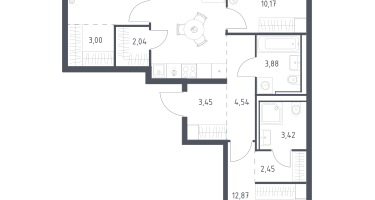 3-к. квартира, 76&nbsp;м²