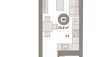 Студия, 29&nbsp;м²