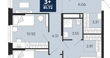 3-к. квартира, 78&nbsp;м²