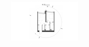 1-к. квартира, 54 м²