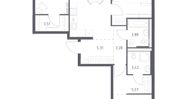3-к. квартира, 79&nbsp;м²