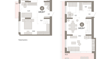 4-к. квартира, 143&nbsp;м²