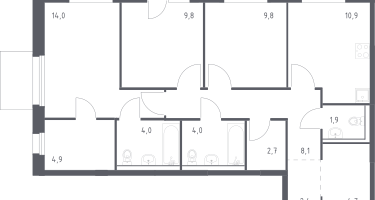 3-к. квартира, 78&nbsp;м²
