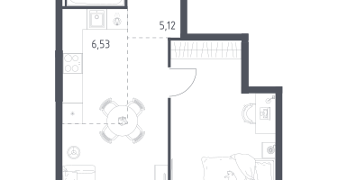 Студия, 46&nbsp;м²