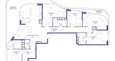 5-к. квартира, 181 м²