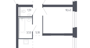 Студия, 57&nbsp;м²