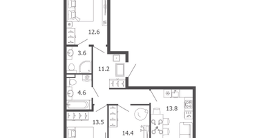 3-к. квартира, 76&nbsp;м²