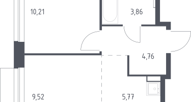 Студия, 34&nbsp;м²