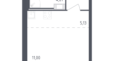 Студия, 24&nbsp;м²