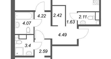 Студия, 78&nbsp;м²