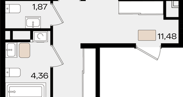 Студия, 58&nbsp;м²