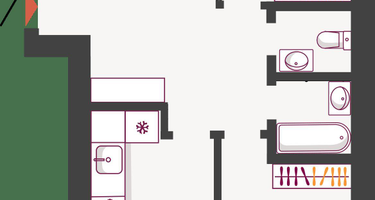2-к. квартира, 62&nbsp;м²