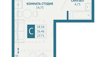 Студия, 27&nbsp;м²