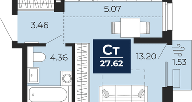 Студия, 26&nbsp;м²