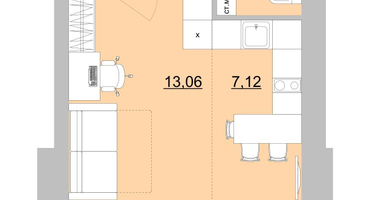 Студия, 31 м²