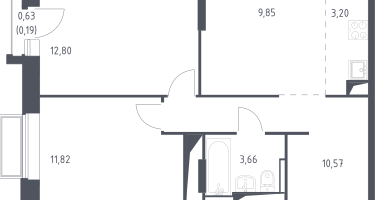 Студия, 52&nbsp;м²