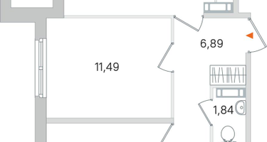2-к. квартира, 52&nbsp;м²