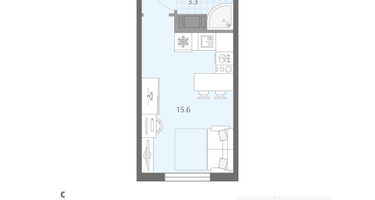 Студия, 21&nbsp;м²
