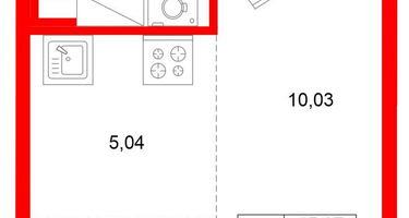 Студия, 22 м²