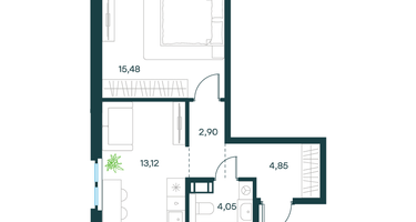 1-к. квартира, 40 м²