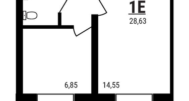 1-к. квартира, 28&nbsp;м²