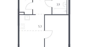 Студия, 42&nbsp;м²