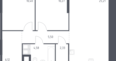 2-к. квартира, 64&nbsp;м²