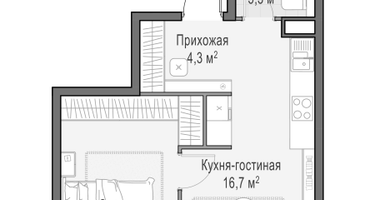 2-к. квартира, 39 м²