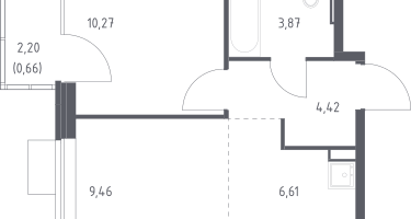 Студия, 35&nbsp;м²