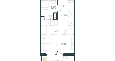 Студия, 24 м²