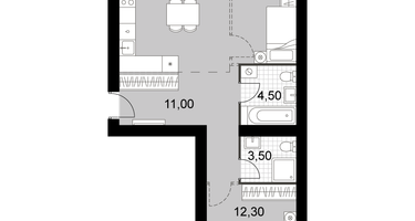 3-к. квартира, 63&nbsp;м²