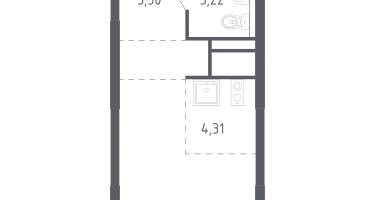 Студия, 19&nbsp;м²
