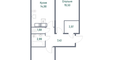2-к. квартира, 65&nbsp;м²