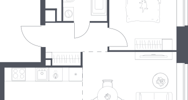 Студия, 38&nbsp;м²