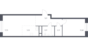Студия, 51&nbsp;м²